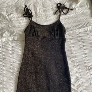 Sparkly mini black dress